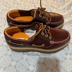 Timberland Women's Brown and Tan Platform Shoes